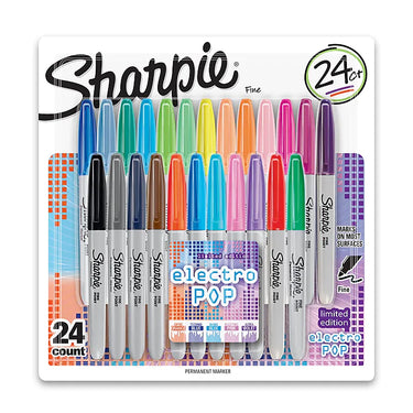 Sharpie Color Burst Permanent Markers, Fine Tip, Assorted, 24/Pack (1949557)